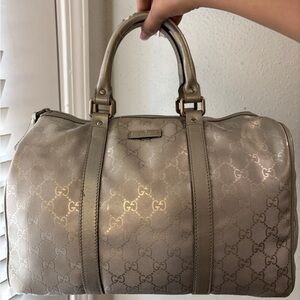 Gucci Silver Monogram Bag